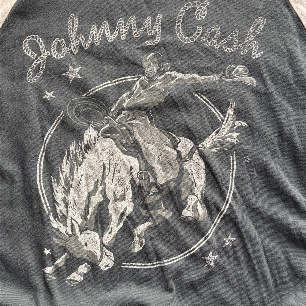 Day Dreamer Free People Sleeveless Johnny Cash Tee Shirt Dress Size Large - Picture 8 of 12